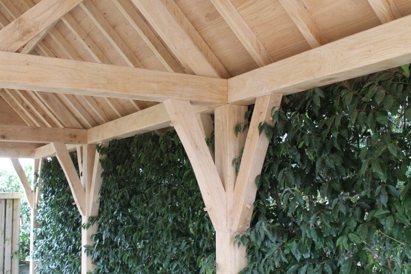 Carport in Eik | Zarren - Dewilde houtconstructies